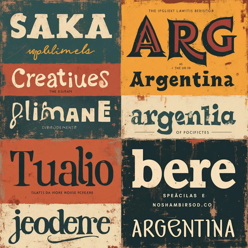 Tipografía argentina en diseño moderno