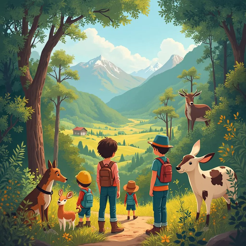 Ilustraciones digitales para libro infantil argentino